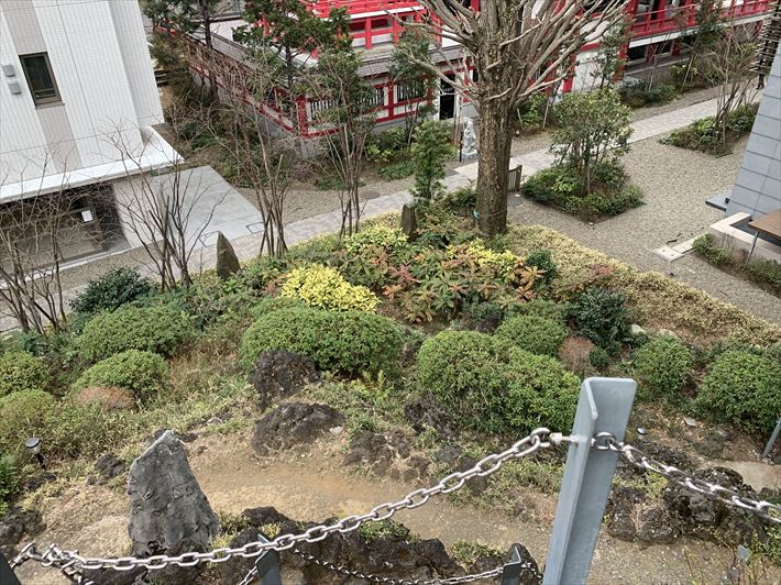 成子天神社の富士塚。