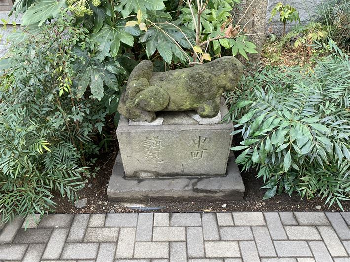 成子天神社の古い狛犬