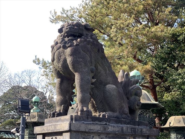 上野東照宮の狛犬・右