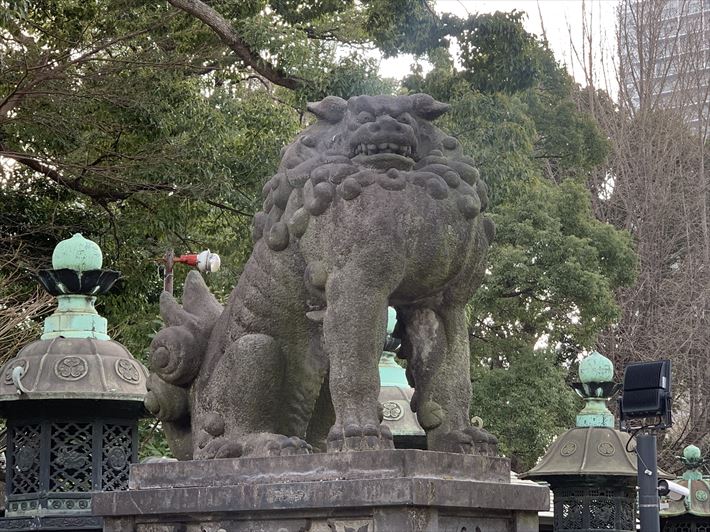 上野東照宮の狛犬・左